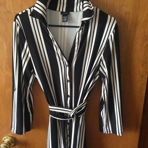 Strip black and white dress/tunic